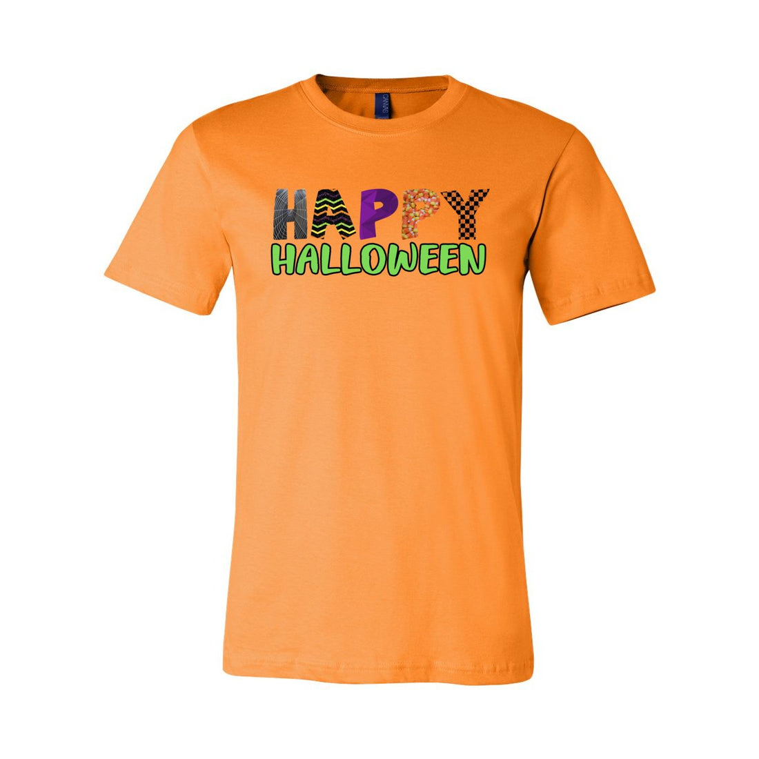 Happy Halloween Short Sleeve Jersey Tee - T-Shirts - Positively Sassy - Happy Halloween Short Sleeve Jersey Tee