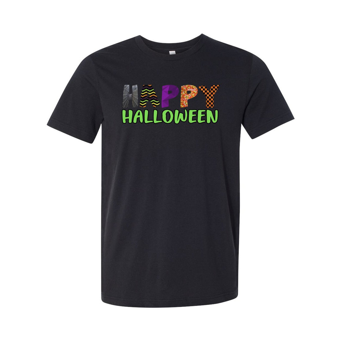 Happy Halloween Short Sleeve Jersey Tee - T-Shirts - Positively Sassy - Happy Halloween Short Sleeve Jersey Tee