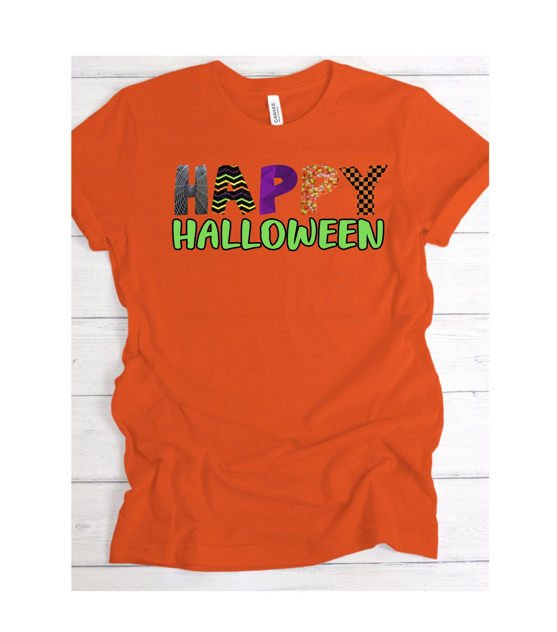 Happy Halloween Short Sleeve Jersey Tee - T-Shirts - Positively Sassy - Happy Halloween Short Sleeve Jersey Tee