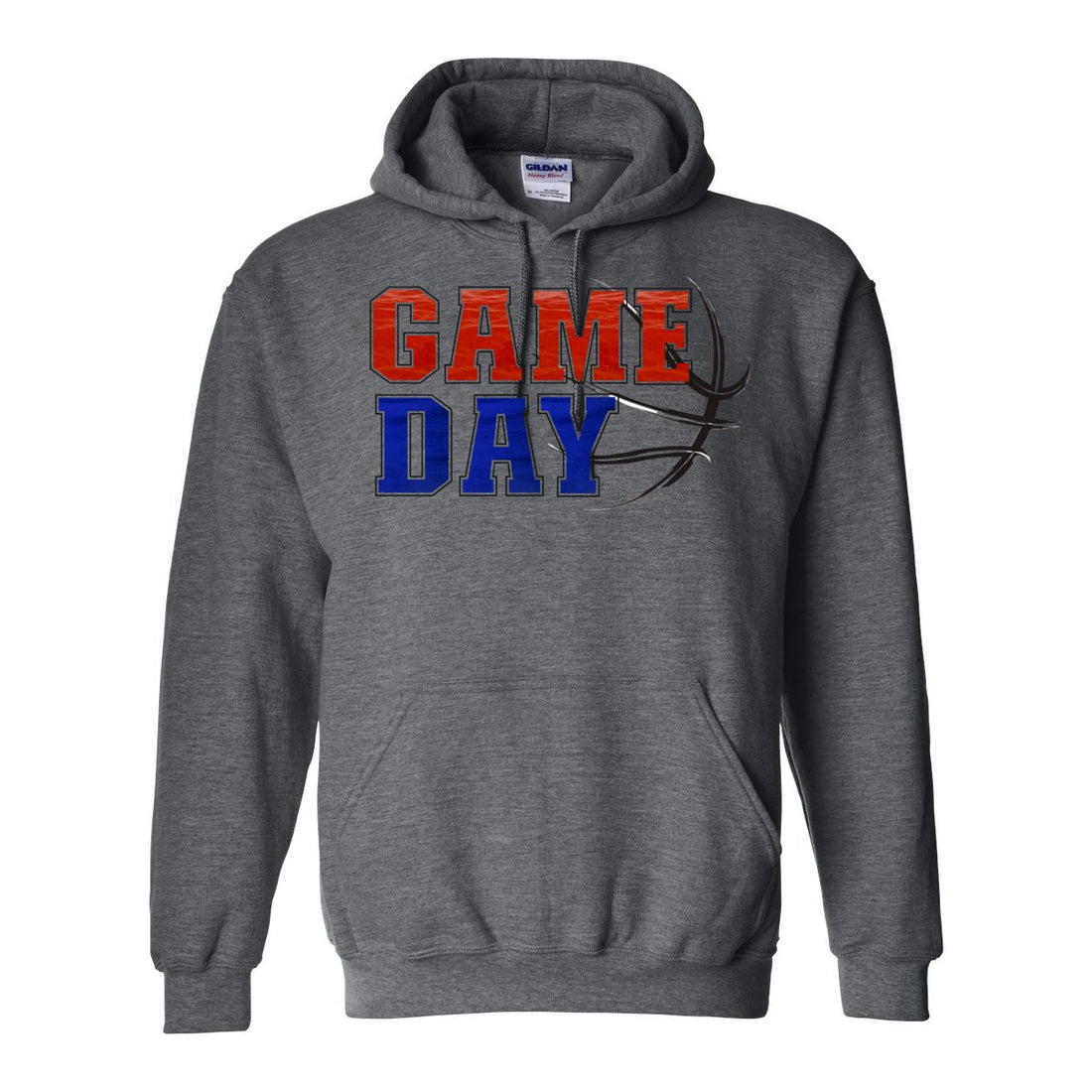 Hawks Basketball Game Day Hooded Sweatshirt - Sweaters/Hoodies - Positively Sassy - Hawks Basketball Game Day Hooded Sweatshirt