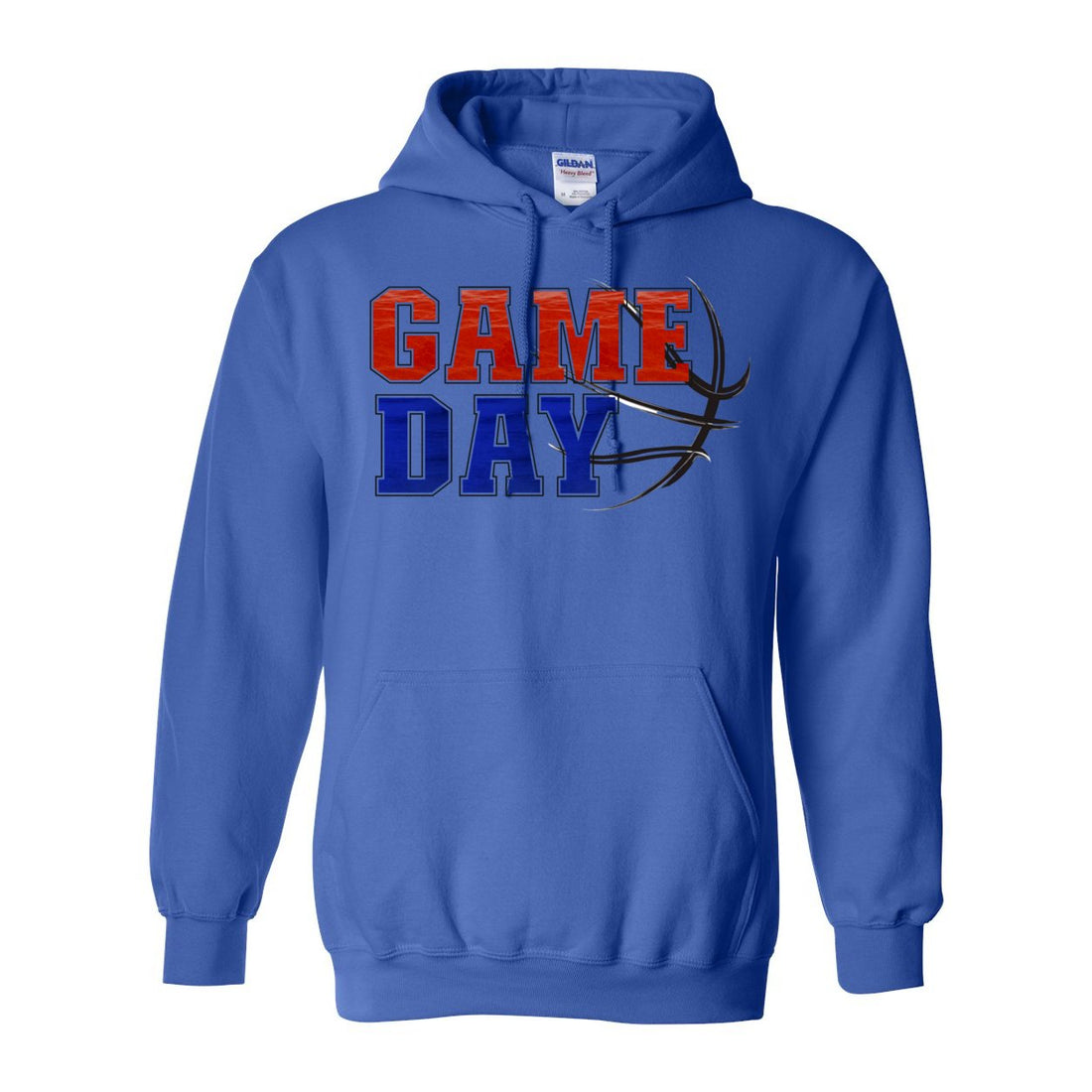 Hawks Basketball Game Day Hooded Sweatshirt - Sweaters/Hoodies - Positively Sassy - Hawks Basketball Game Day Hooded Sweatshirt