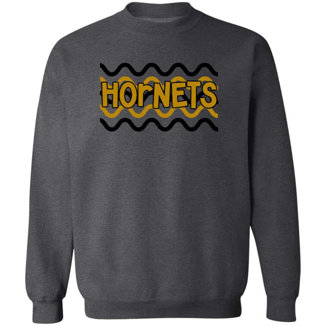 Hornets Wave Crewneck Pullover Sweatshirt - Sweatshirts - Positively Sassy - Hornets Wave Crewneck Pullover Sweatshirt