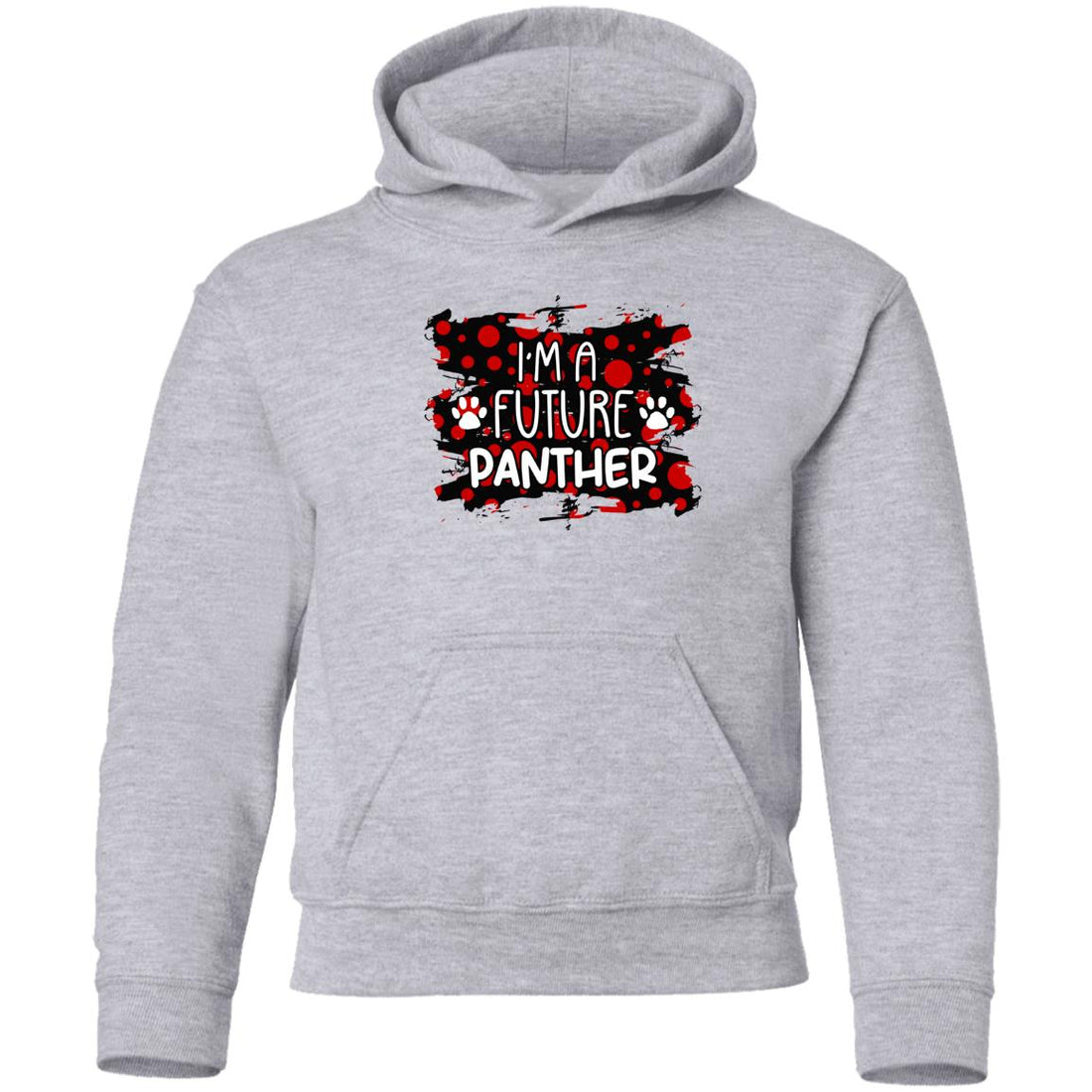 I'm A Future Panther Paws Youth Pullover Hoodie - Sweatshirts - Positively Sassy - I'm A Future Panther Paws Youth Pullover Hoodie