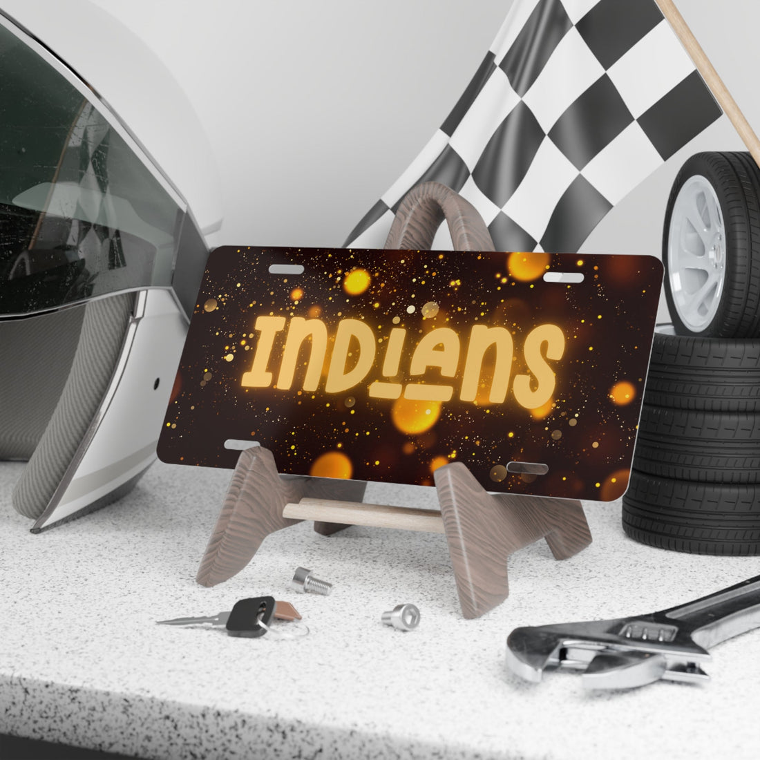 Indians Glam License Plate - Accessories - Positively Sassy - Indians Glam License Plate