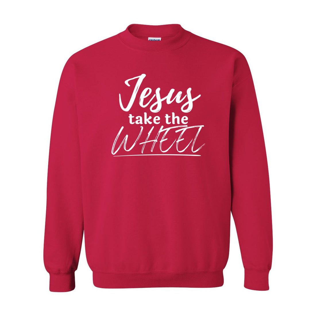 Jesus Take The Wheel Crewneck Sweatshirt - Sweaters/Hoodies - Positively Sassy - Jesus Take The Wheel Crewneck Sweatshirt