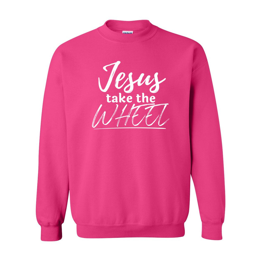 Jesus Take The Wheel Crewneck Sweatshirt - Sweaters/Hoodies - Positively Sassy - Jesus Take The Wheel Crewneck Sweatshirt