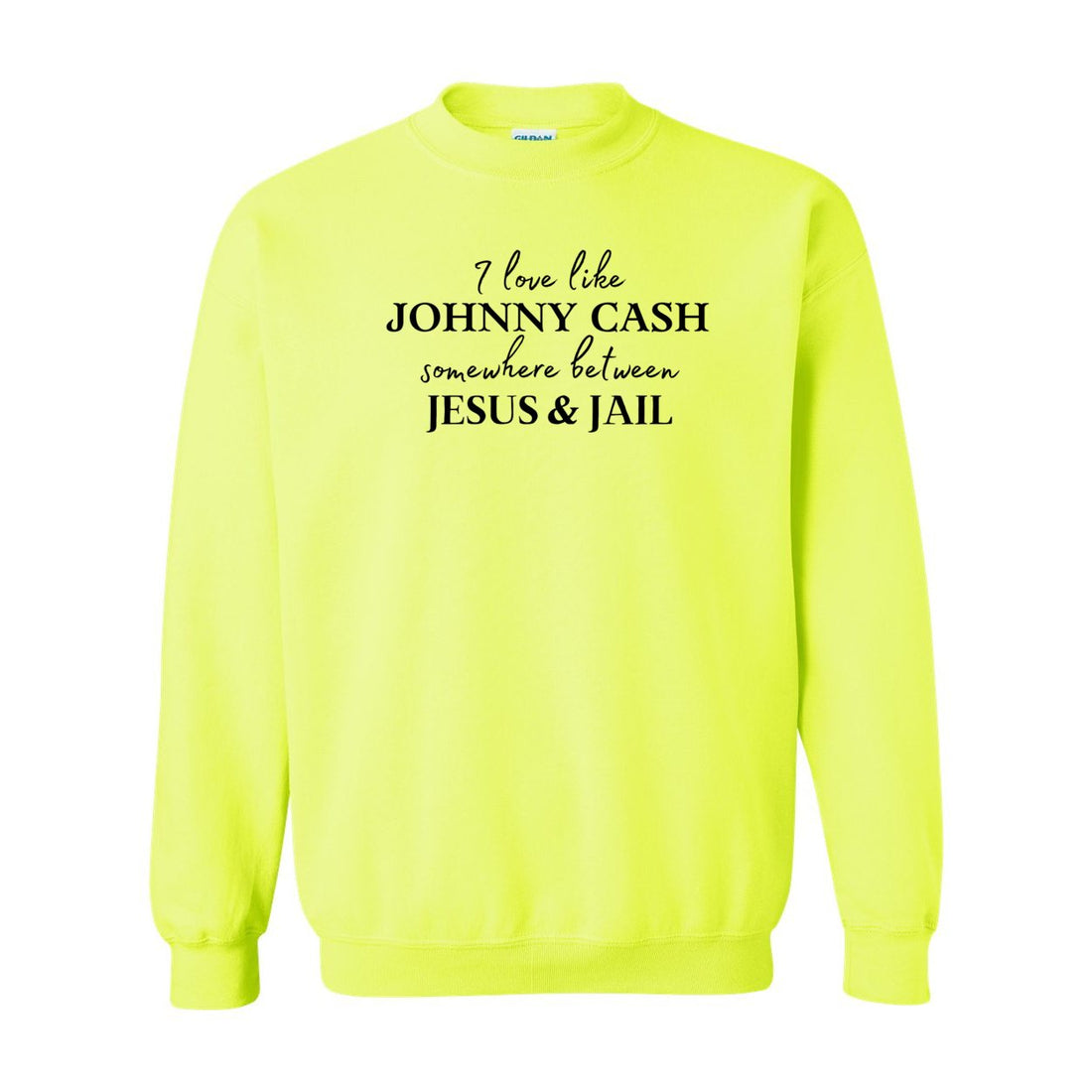 Johnny Cash Crewneck Sweatshirt - Sweaters/Hoodies - Positively Sassy - Johnny Cash Crewneck Sweatshirt
