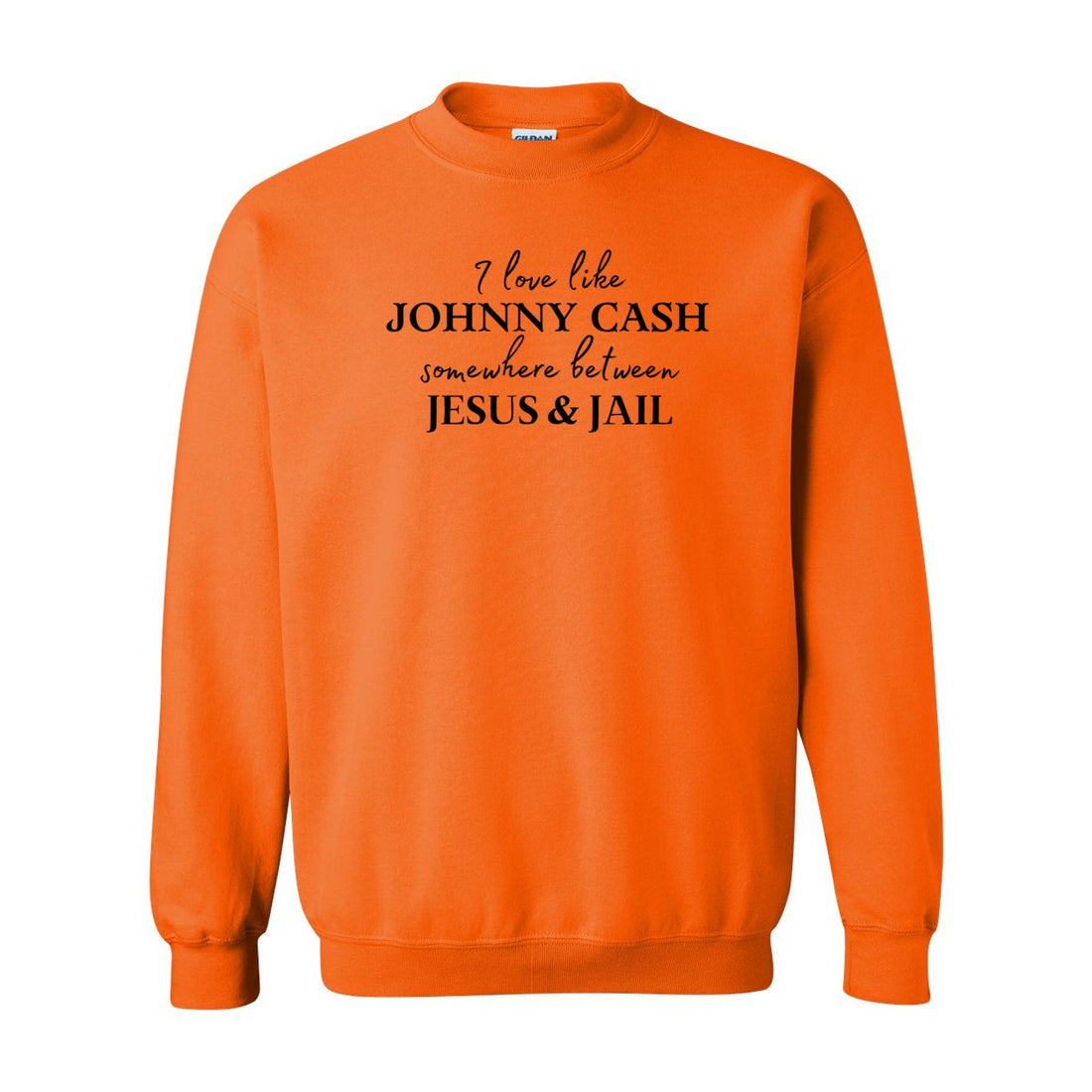 Johnny Cash Crewneck Sweatshirt - Sweaters/Hoodies - Positively Sassy - Johnny Cash Crewneck Sweatshirt