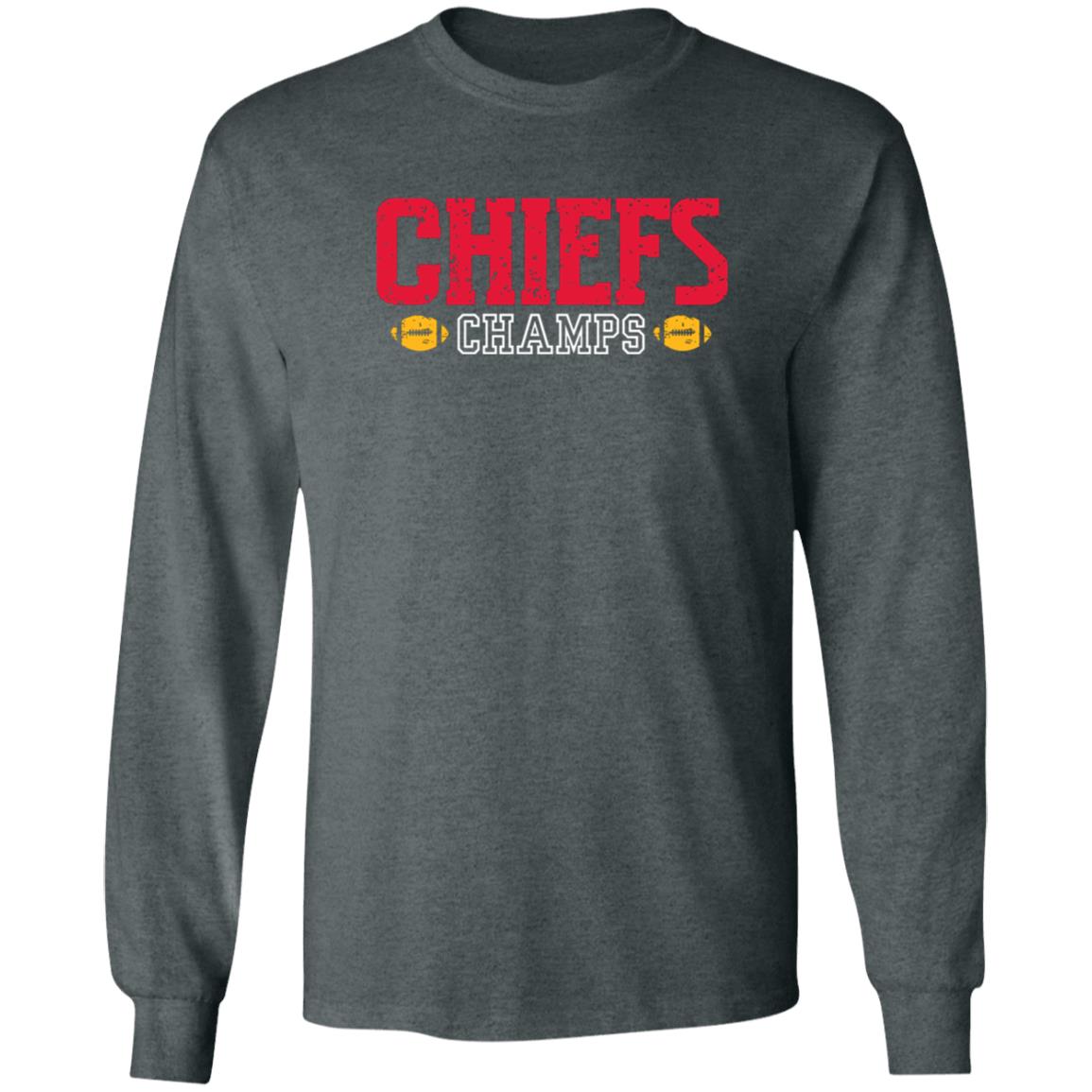 KC Champs LS Ultra Cotton T-Shirt - T-Shirts - Positively Sassy - KC Champs LS Ultra Cotton T-Shirt