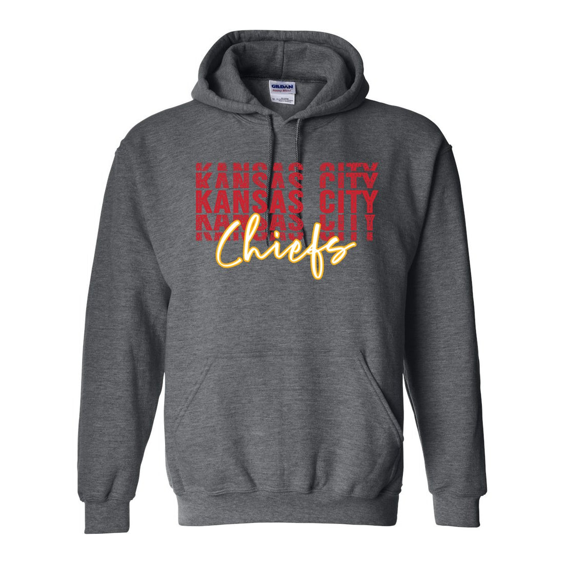 KC Mirror Chiefs Hooded Sweatshirt - Sweaters/Hoodies - Positively Sassy - KC Mirror Chiefs Hooded Sweatshirt