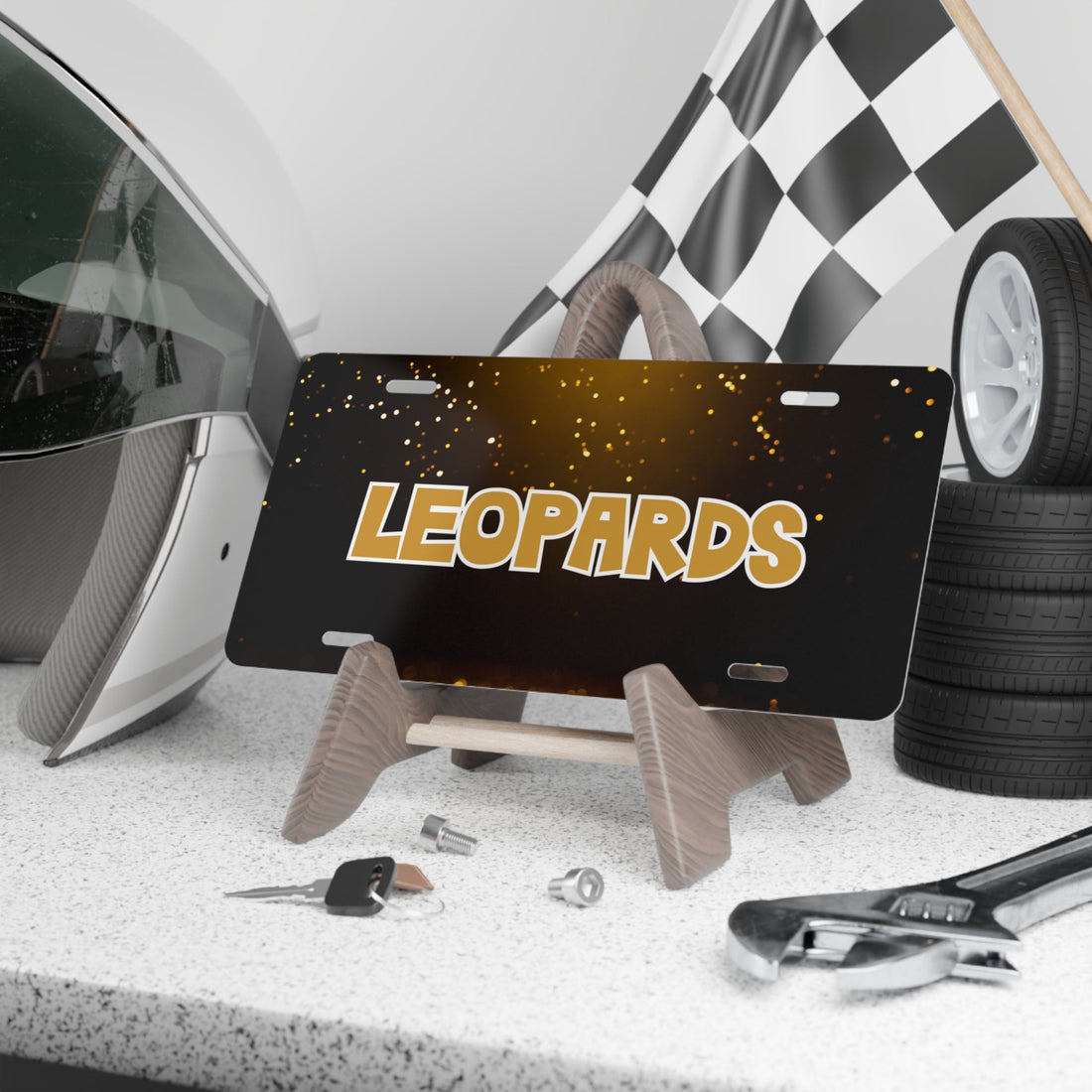 Leopard Glitz License Plate - Accessories - Positively Sassy - Leopard Glitz License Plate