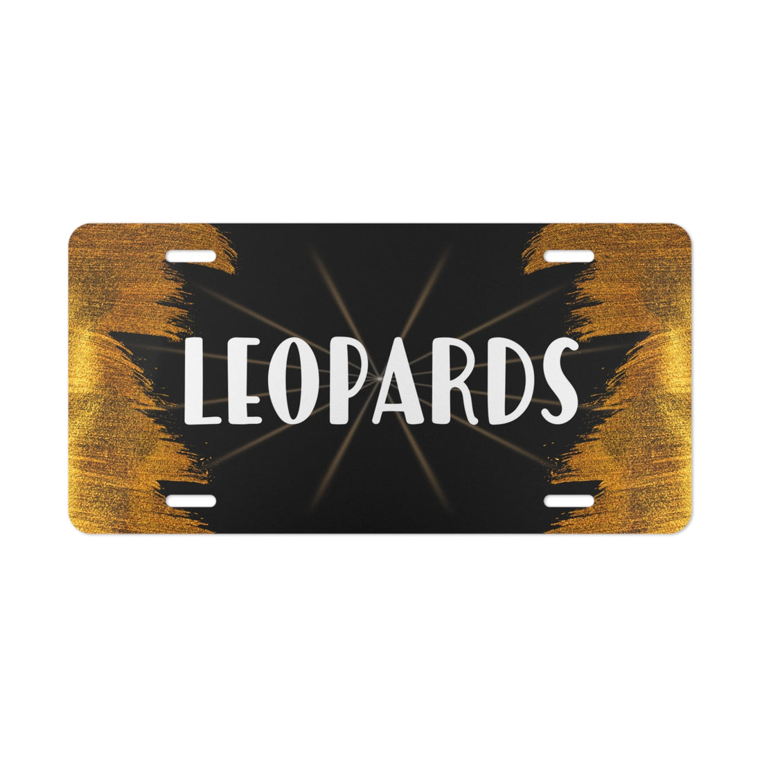 Leopard Gold License Plate - Accessories - Positively Sassy - Leopard Gold License Plate