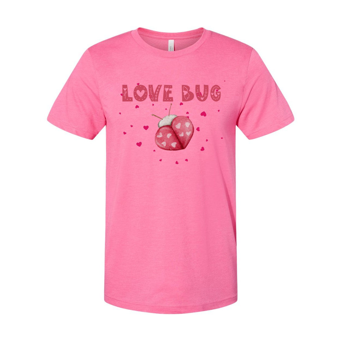 Love Bug Valentines Short Sleeve Jersey Tee - T-Shirts - Positively Sassy - Love Bug Valentines Short Sleeve Jersey Tee