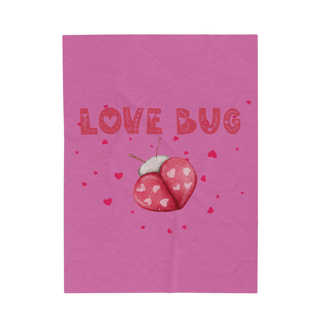 Love Bug Velveteen Plush Blanket - All Over Prints - Positively Sassy - Love Bug Velveteen Plush Blanket