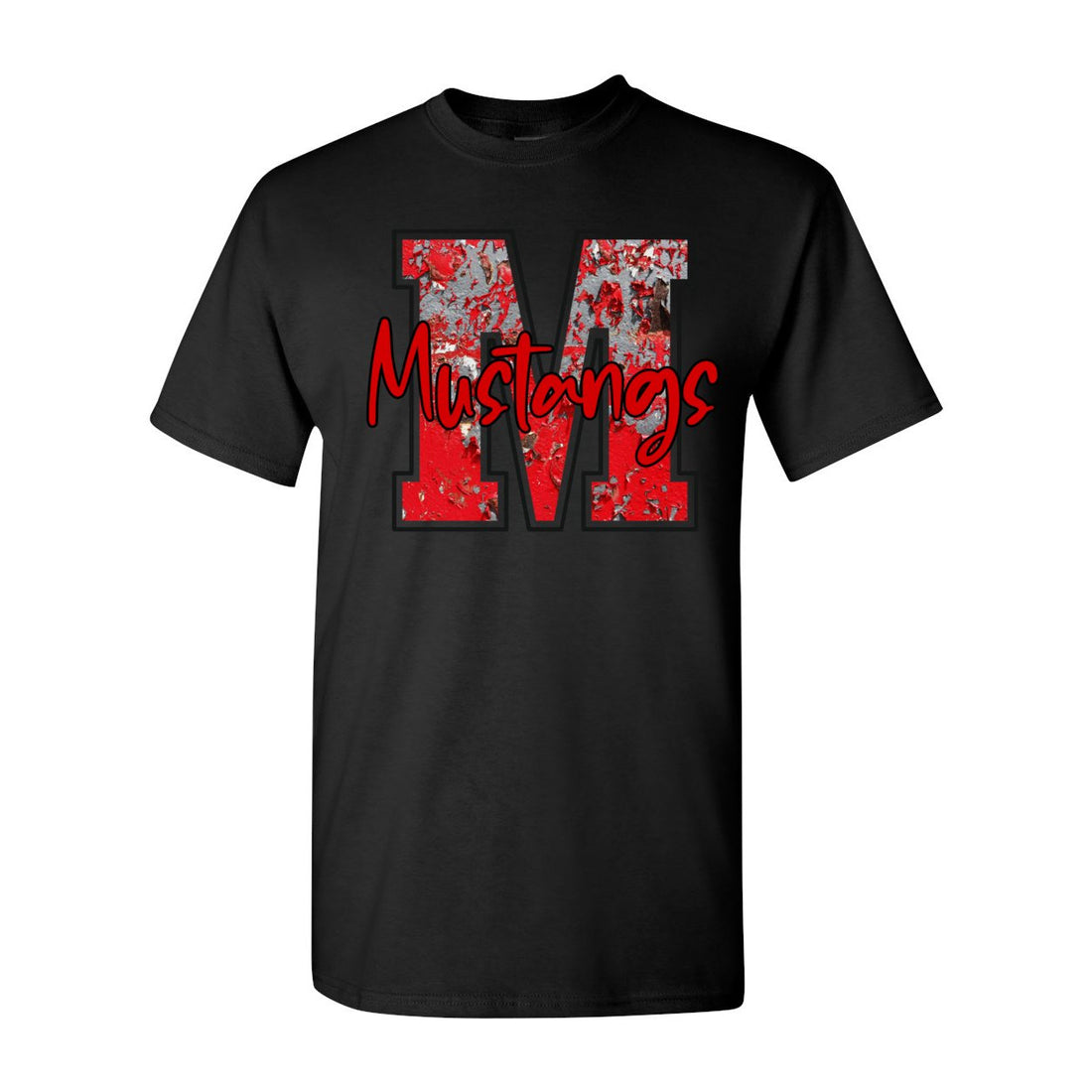 M is for Mustangs Heavy Cotton T-Shirt - T-Shirts - Positively Sassy - M is for Mustangs Heavy Cotton T-Shirt