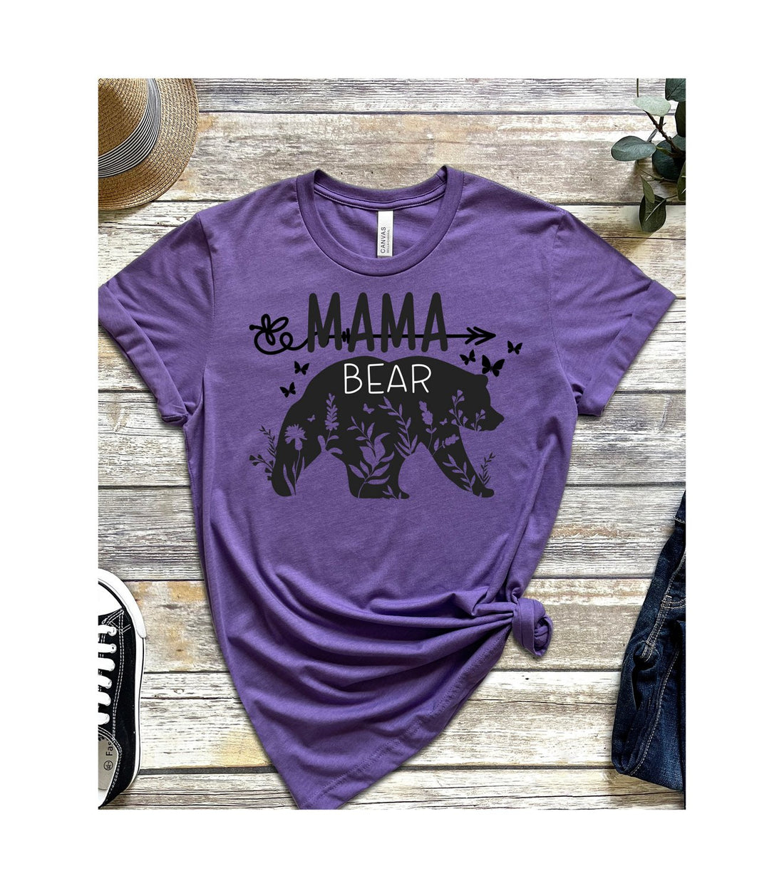 Mama Bear Short Sleeve Jersey Tee - T-Shirts - Positively Sassy - Mama Bear Short Sleeve Jersey Tee