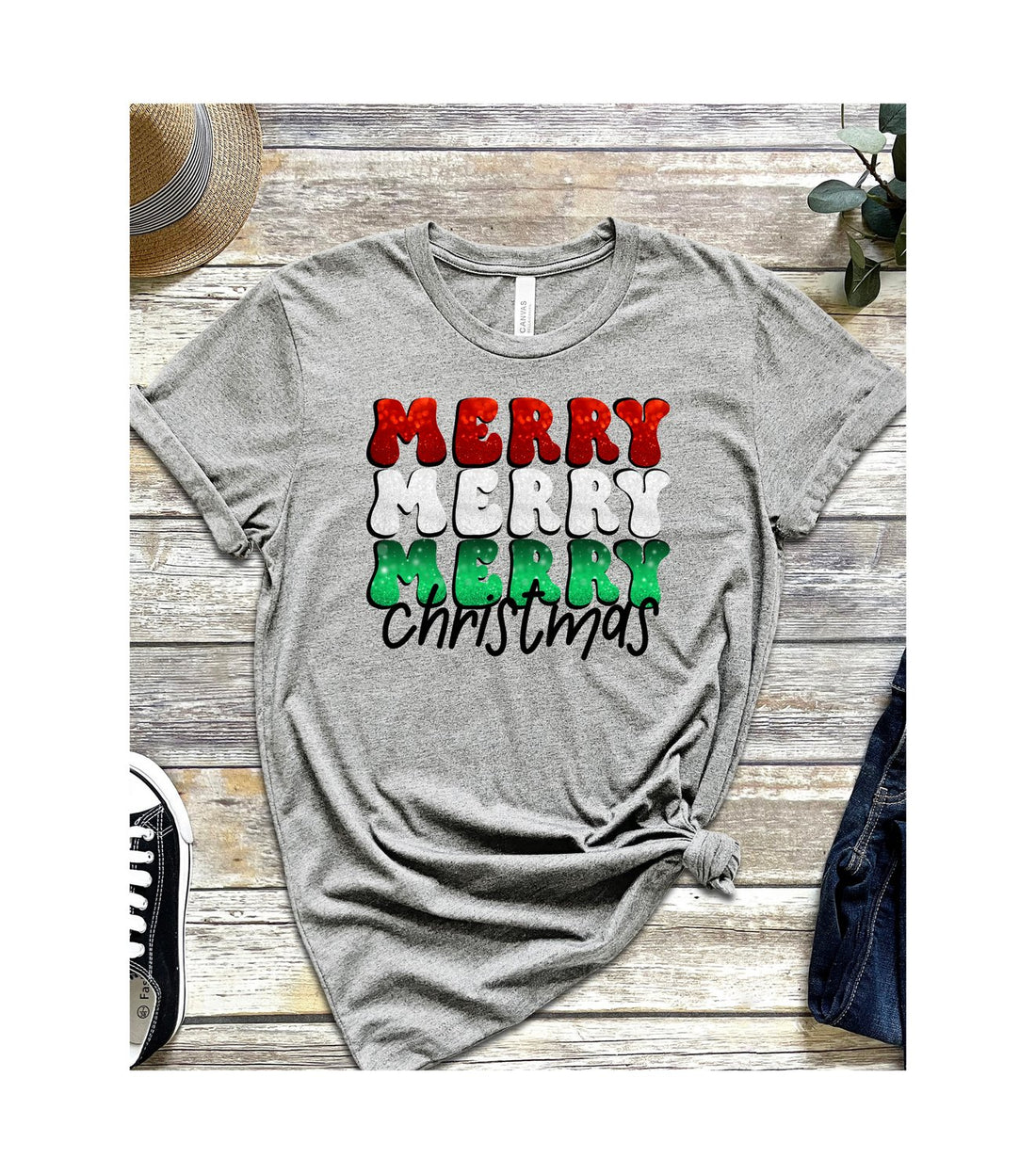 Merry Repeat Christmas - T-Shirts - Positively Sassy - Merry Repeat Christmas