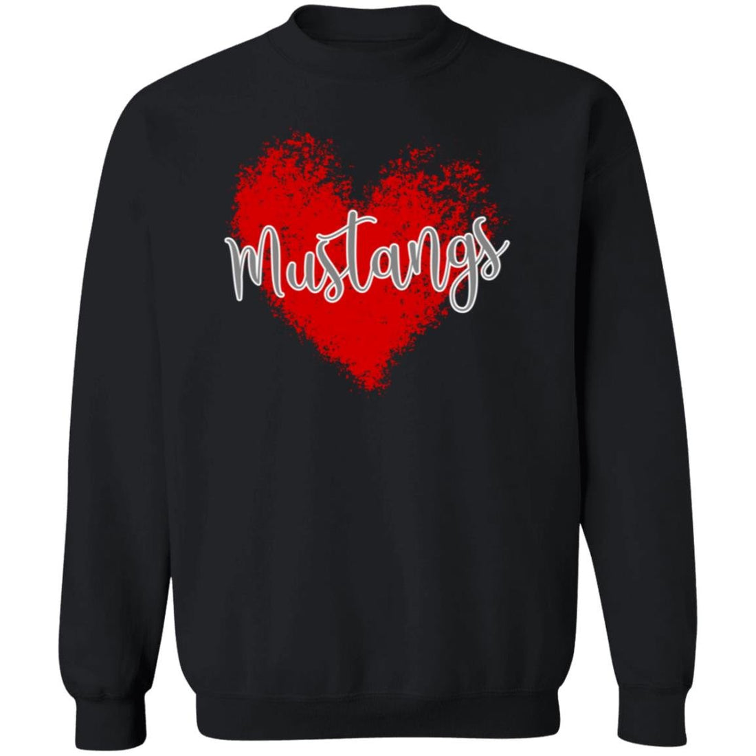 Mustang Love Crewneck Pullover Sweatshirt - Sweatshirts - Positively Sassy - Mustang Love Crewneck Pullover Sweatshirt