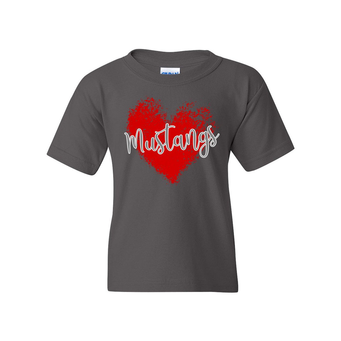 Mustang Love Heavy Cotton™ Youth T-Shirt - T-Shirts - Positively Sassy - Mustang Love Heavy Cotton™ Youth T-Shirt