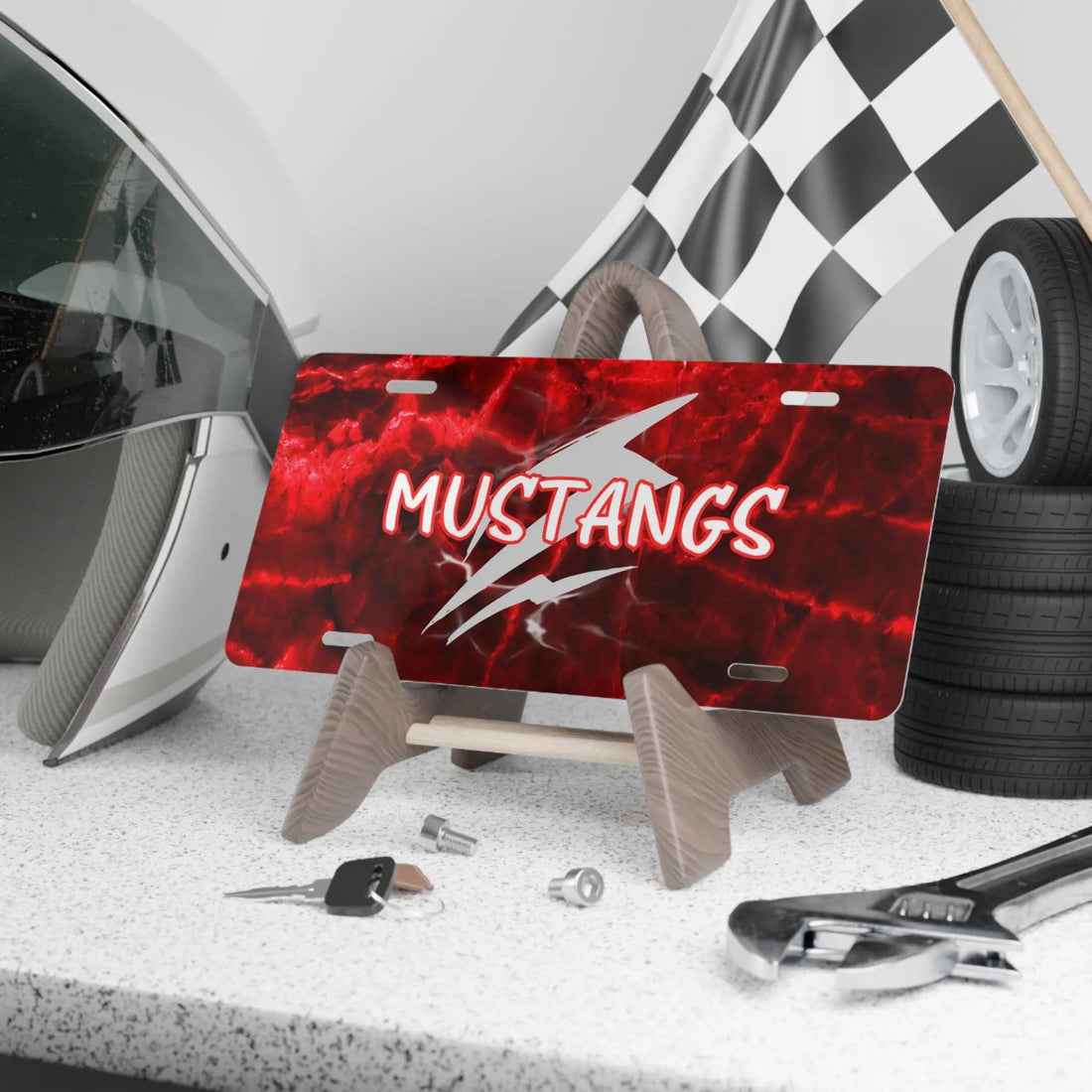 Mustang Strike License Plate - Accessories - Positively Sassy - Mustang Strike License Plate