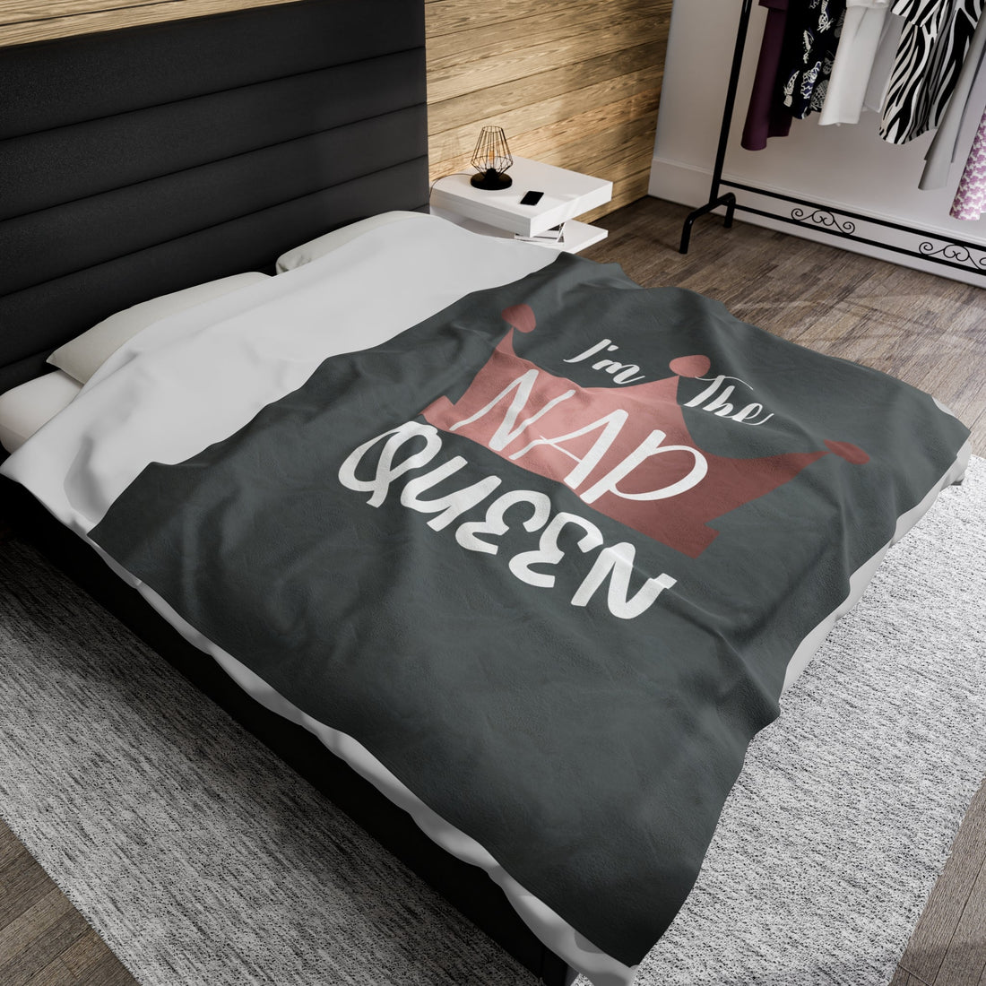 Nap Queen Velveteen Plush Blanket - All Over Prints - Positively Sassy - Nap Queen Velveteen Plush Blanket