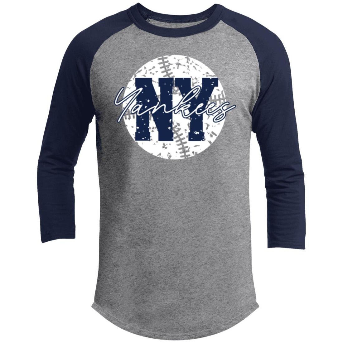 NY Baseball Raglan Sleeve Shirt - T-Shirts - Positively Sassy - NY Baseball Raglan Sleeve Shirt