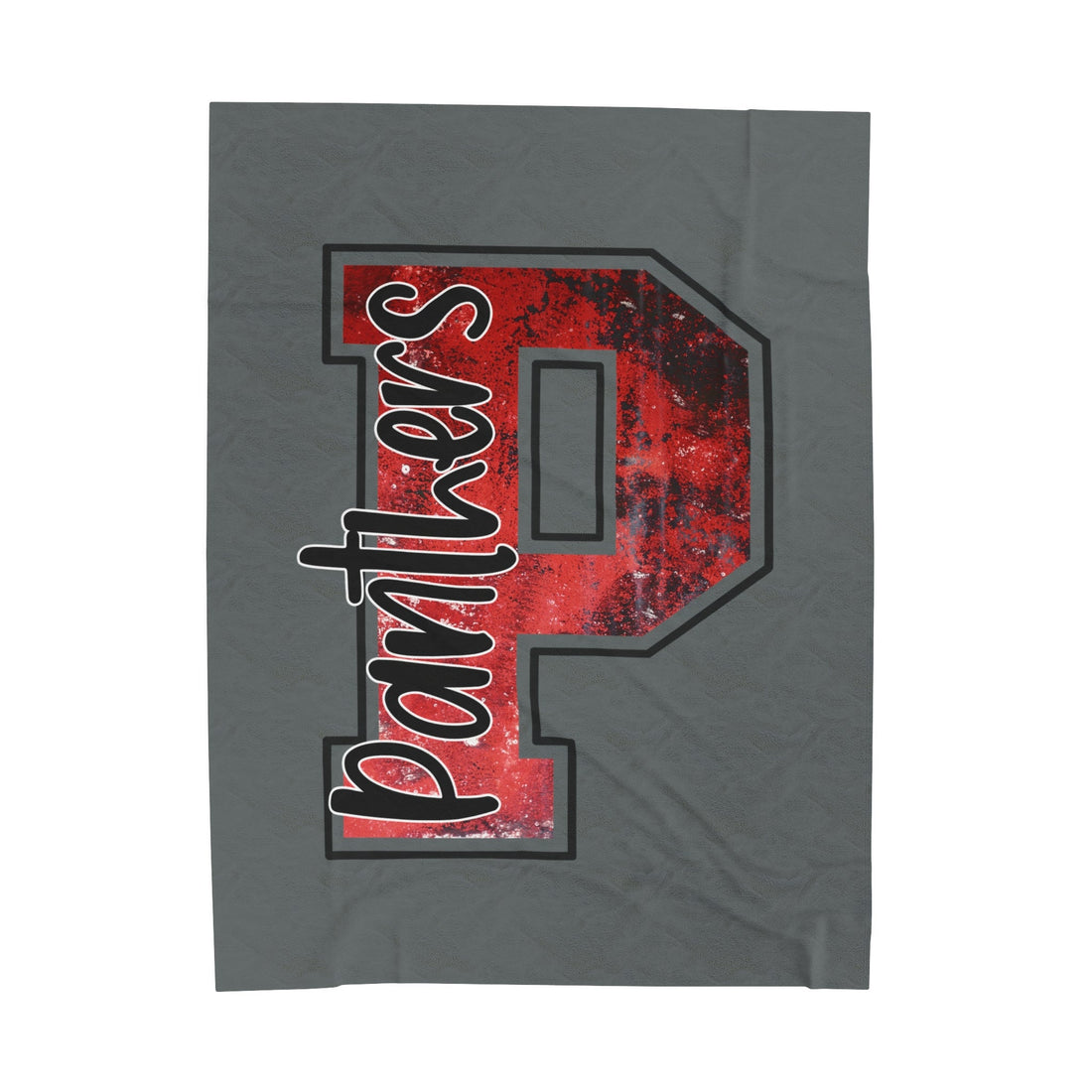 P for Panthers Velveteen Plush Blanket - All Over Prints - Positively Sassy - P for Panthers Velveteen Plush Blanket