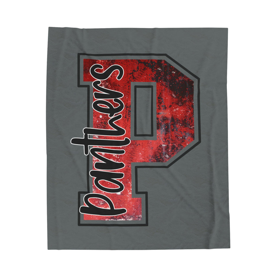 P for Panthers Velveteen Plush Blanket - All Over Prints - Positively Sassy - P for Panthers Velveteen Plush Blanket
