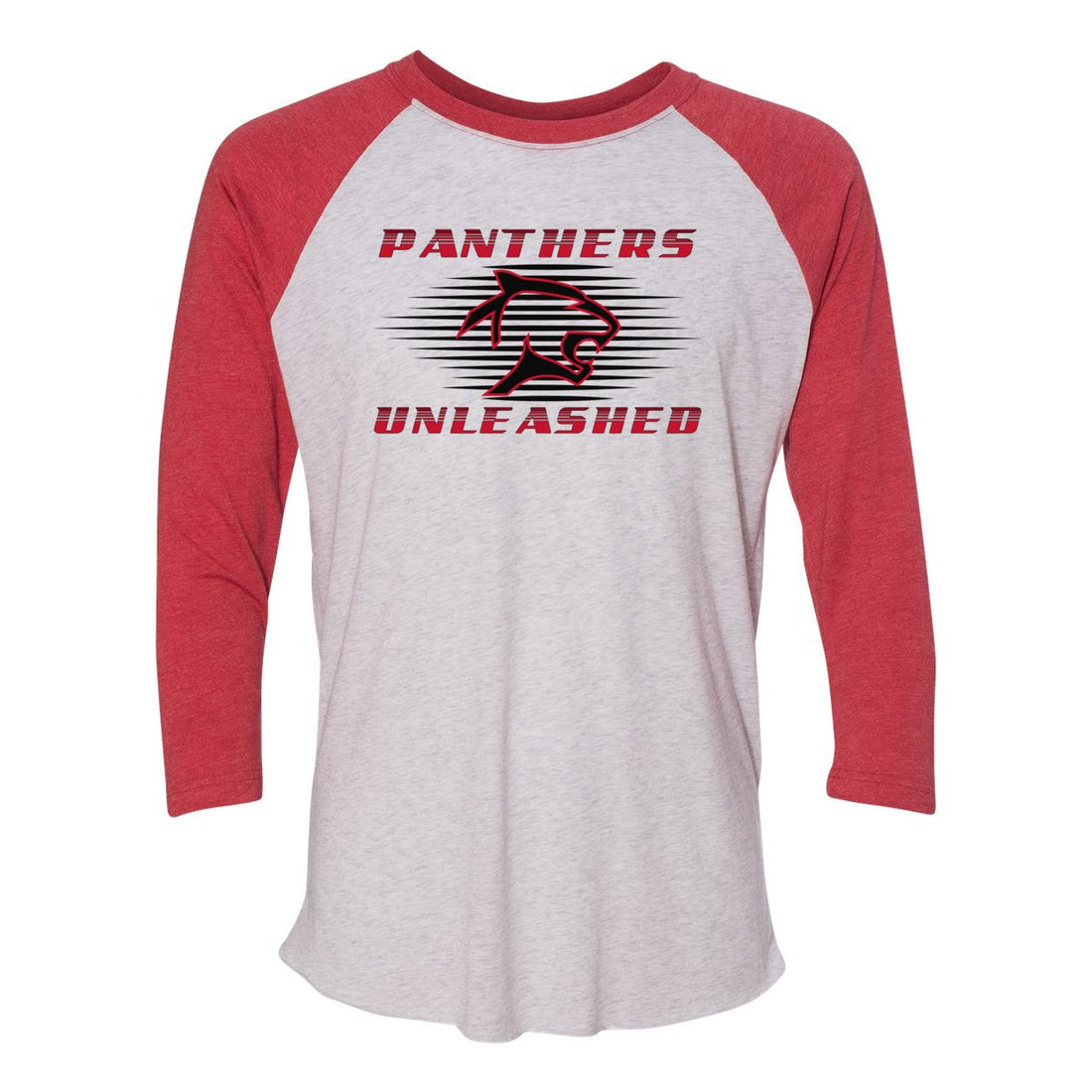 P - Unleashed 3/4 Sleeve Baseball Raglan Tee - T-Shirts - Positively Sassy - P - Unleashed 3/4 Sleeve Baseball Raglan Tee