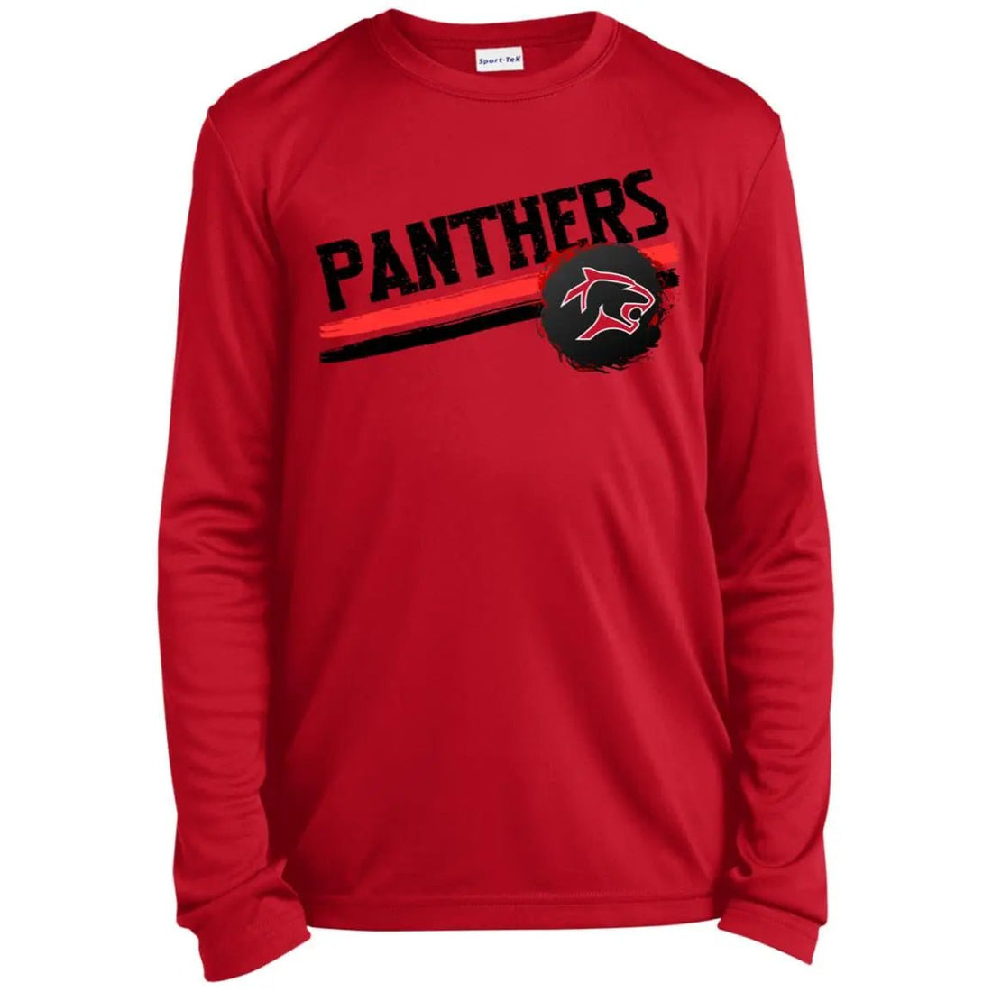 Panther Bold Youth Long Sleeve Performance Tee - T-Shirts - Positively Sassy - Panther Bold Youth Long Sleeve Performance Tee