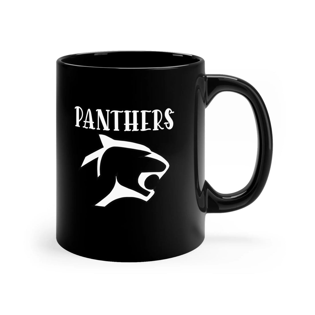 Panthers 11oz Black Mug - Mug - Positively Sassy - Panthers 11oz Black Mug