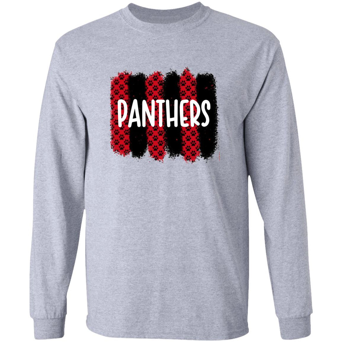 Panthers Paw Tracks Long Sleeve Ultra Cotton T-Shirt - T-Shirts - Positively Sassy - Panthers Paw Tracks Long Sleeve Ultra Cotton T-Shirt