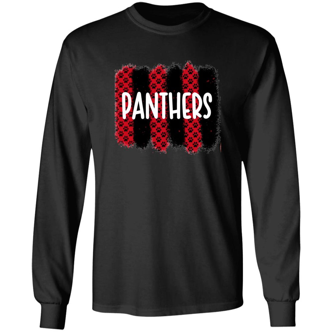 Panthers Paw Tracks Long Sleeve Ultra Cotton T-Shirt - T-Shirts - Positively Sassy - Panthers Paw Tracks Long Sleeve Ultra Cotton T-Shirt