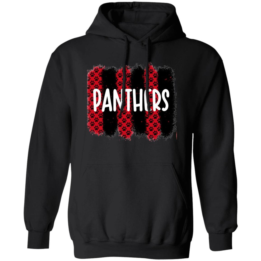 Panthers Paw Tracks Pullover Hoodie - Sweatshirts - Positively Sassy - Panthers Paw Tracks Pullover Hoodie