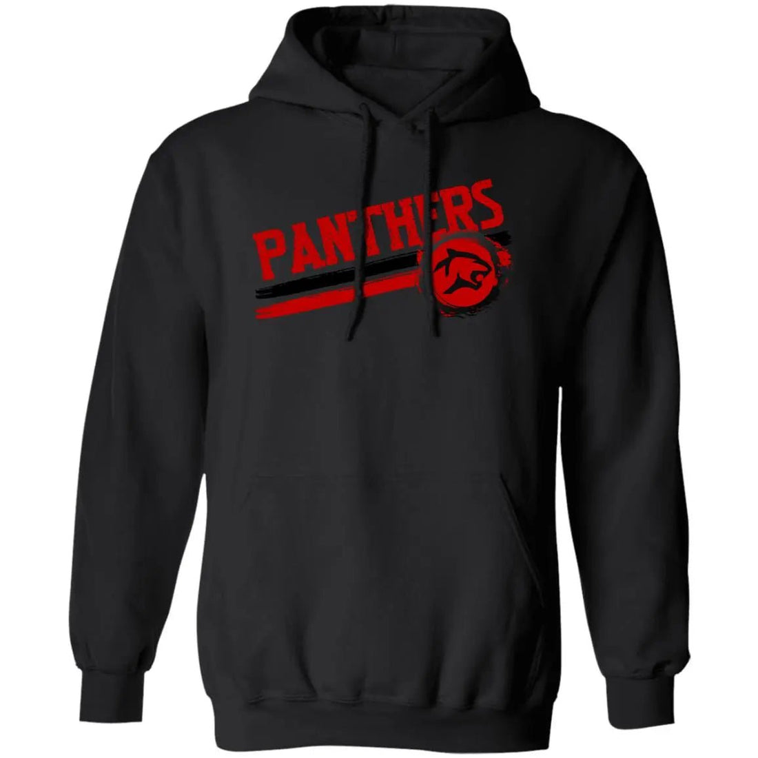 Panthers Red Bold Pullover Hoodie - Sweatshirts - Positively Sassy - Panthers Red Bold Pullover Hoodie