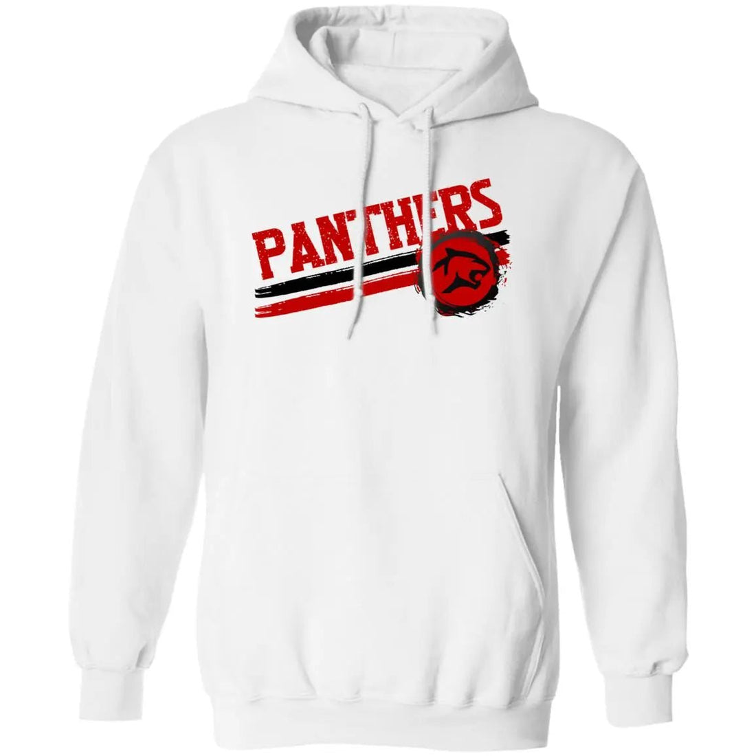 Panthers Red Bold Pullover Hoodie - Sweatshirts - Positively Sassy - Panthers Red Bold Pullover Hoodie