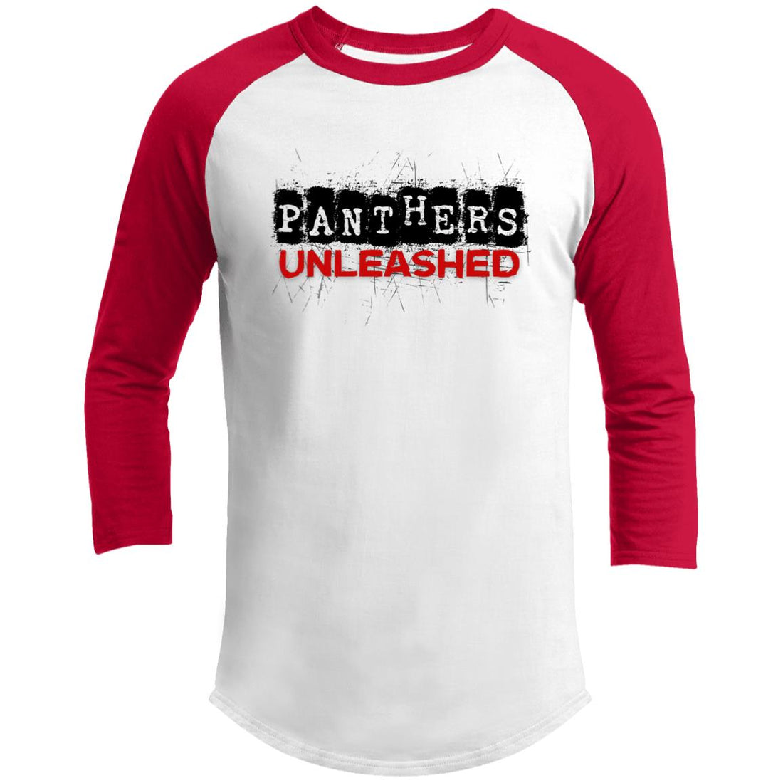 Panthers Unleashed T200 3/4 Raglan Sleeve Shirt - T-Shirts - Positively Sassy - Panthers Unleashed T200 3/4 Raglan Sleeve Shirt