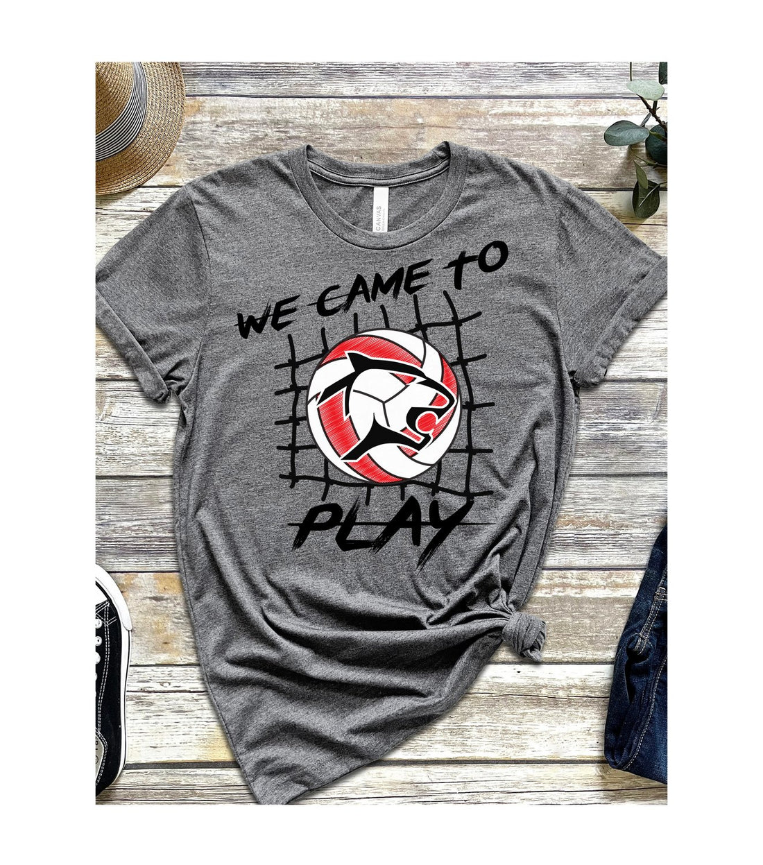 Panthers Volleyball We Came To Play Short Sleeve Jersey Tee - T-Shirts - Positively Sassy - Panthers Volleyball We Came To Play Short Sleeve Jersey Tee
