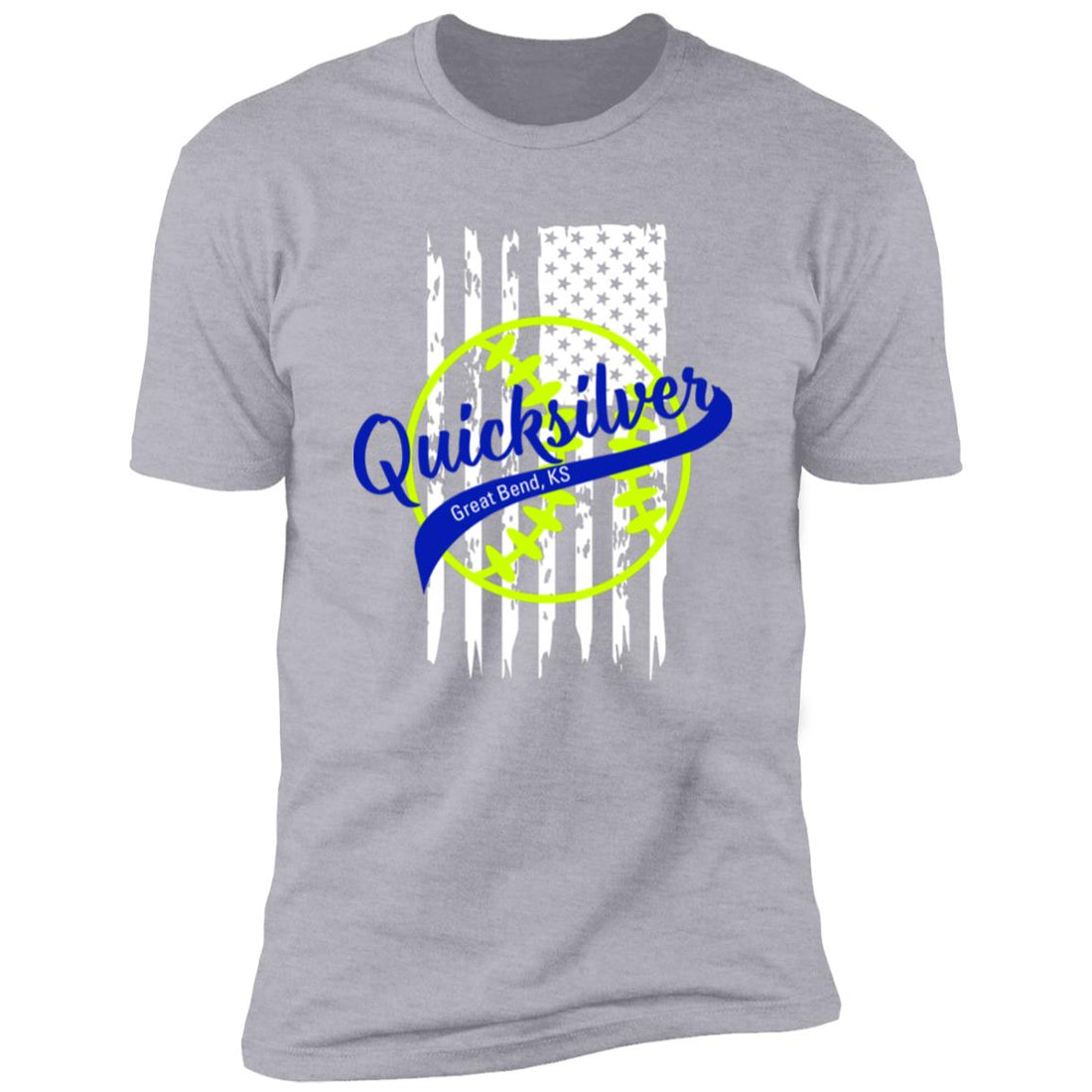 QS Distressed Softball Premium Short Sleeve T-Shirt - T-Shirts - Positively Sassy - QS Distressed Softball Premium Short Sleeve T-Shirt