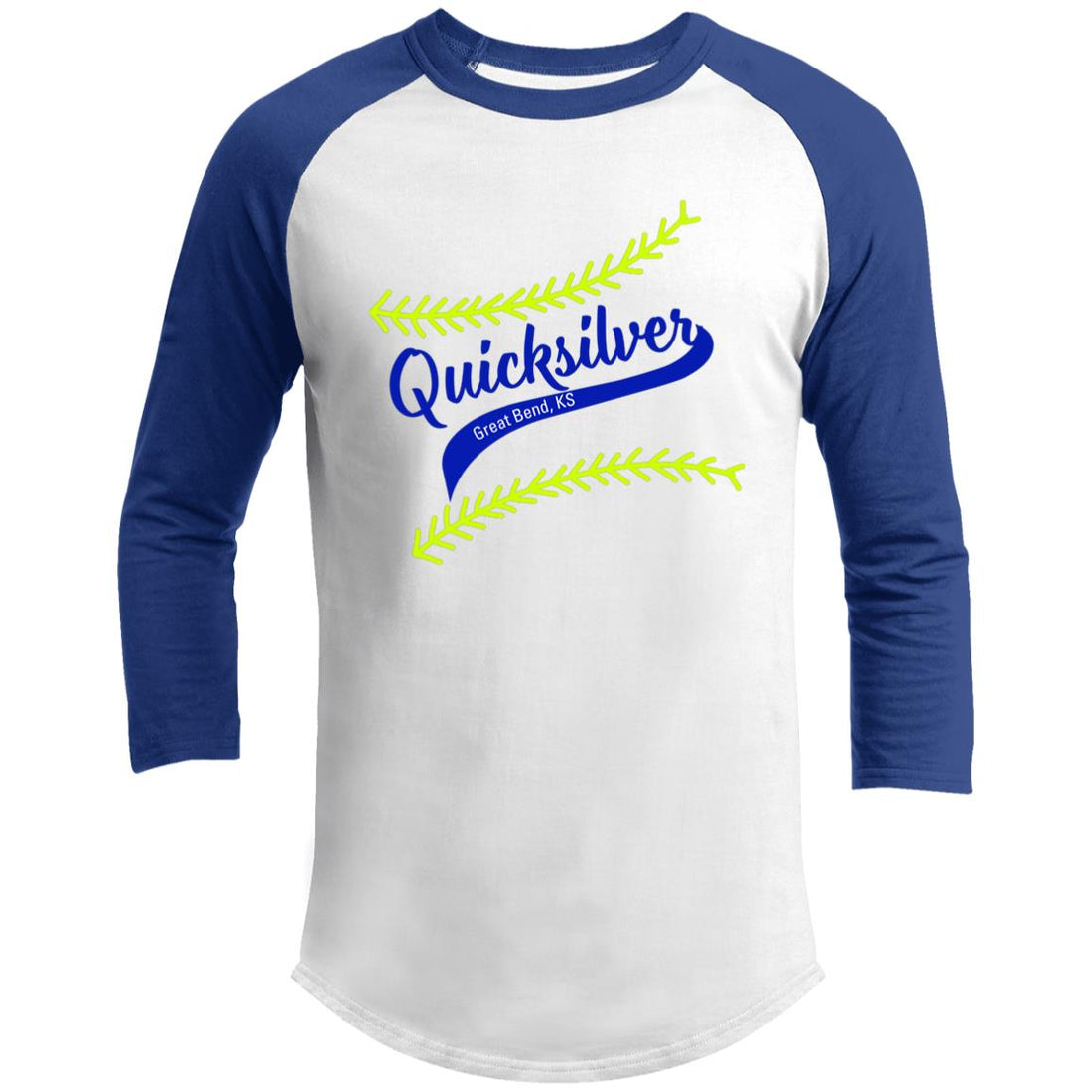 QS Laces 3/4 Raglan Sleeve Shirt - T-Shirts - Positively Sassy - QS Laces 3/4 Raglan Sleeve Shirt