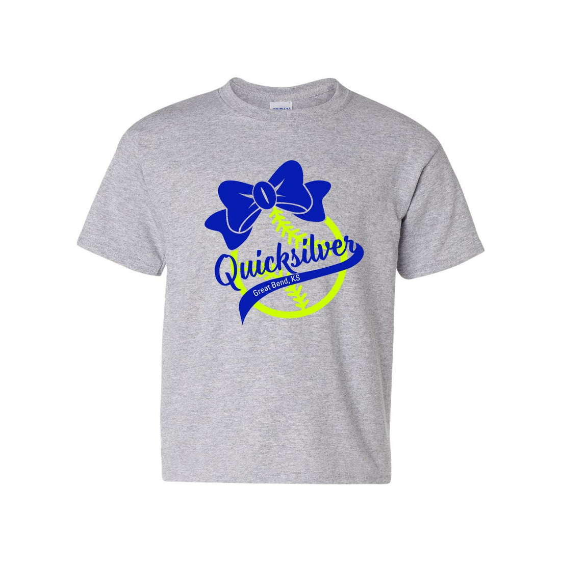 QS Youth Bow Heavy Cotton™ Youth T-Shirt - T-Shirts - Positively Sassy - QS Youth Bow Heavy Cotton™ Youth T-Shirt
