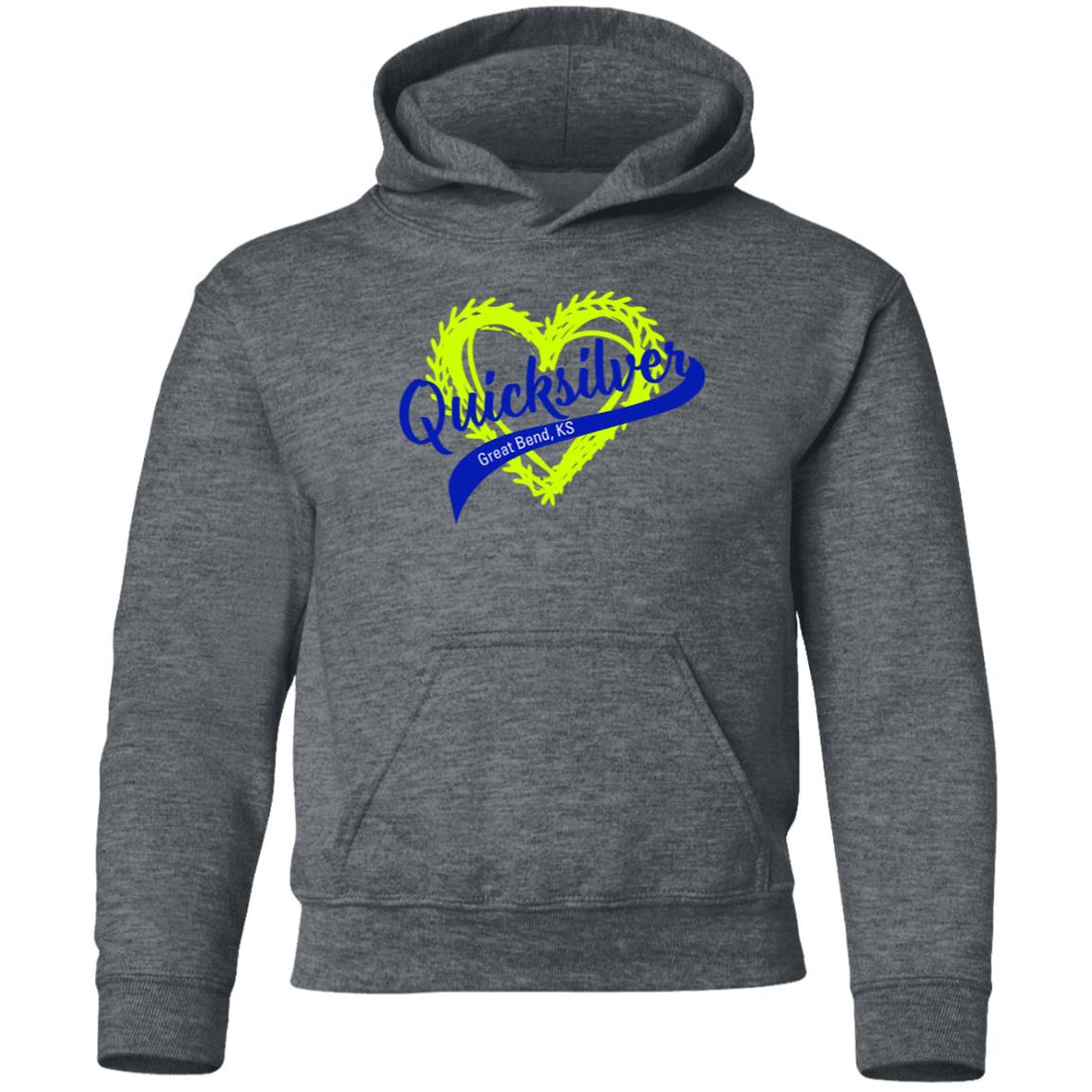 QS Youth Love Softball Youth Pullover Hoodie - Sweatshirts - Positively Sassy - QS Youth Love Softball Youth Pullover Hoodie