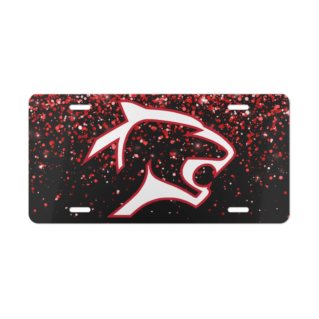 Red & Black Panthers Plate - Accessories - Positively Sassy - Red & Black Panthers Plate