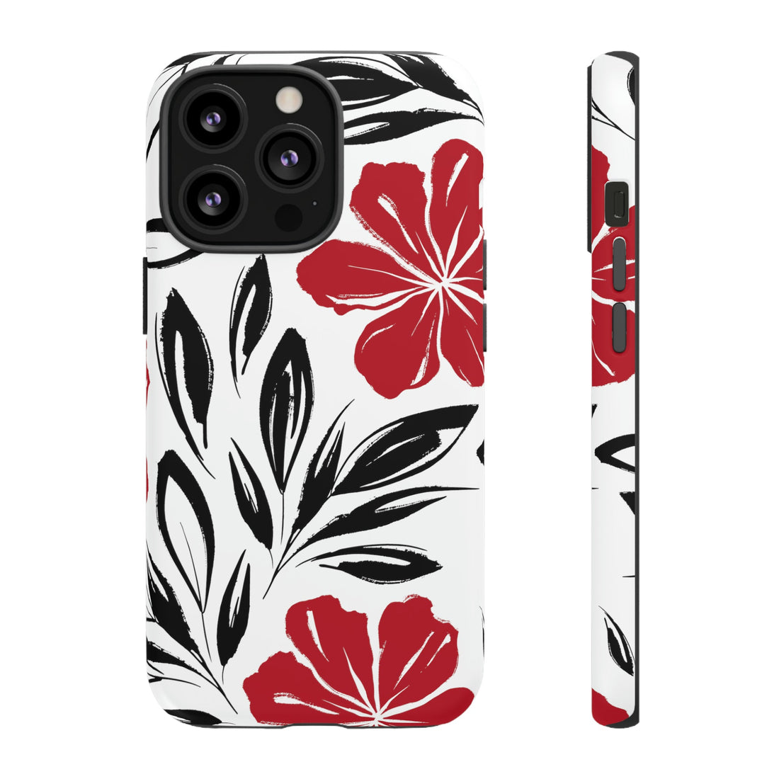 Red Flowers Tough Cases - Phone Case - Positively Sassy - Red Flowers Tough Cases