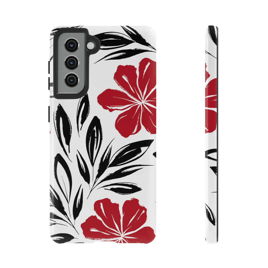 Red Flowers Tough Cases - Phone Case - Positively Sassy - Red Flowers Tough Cases