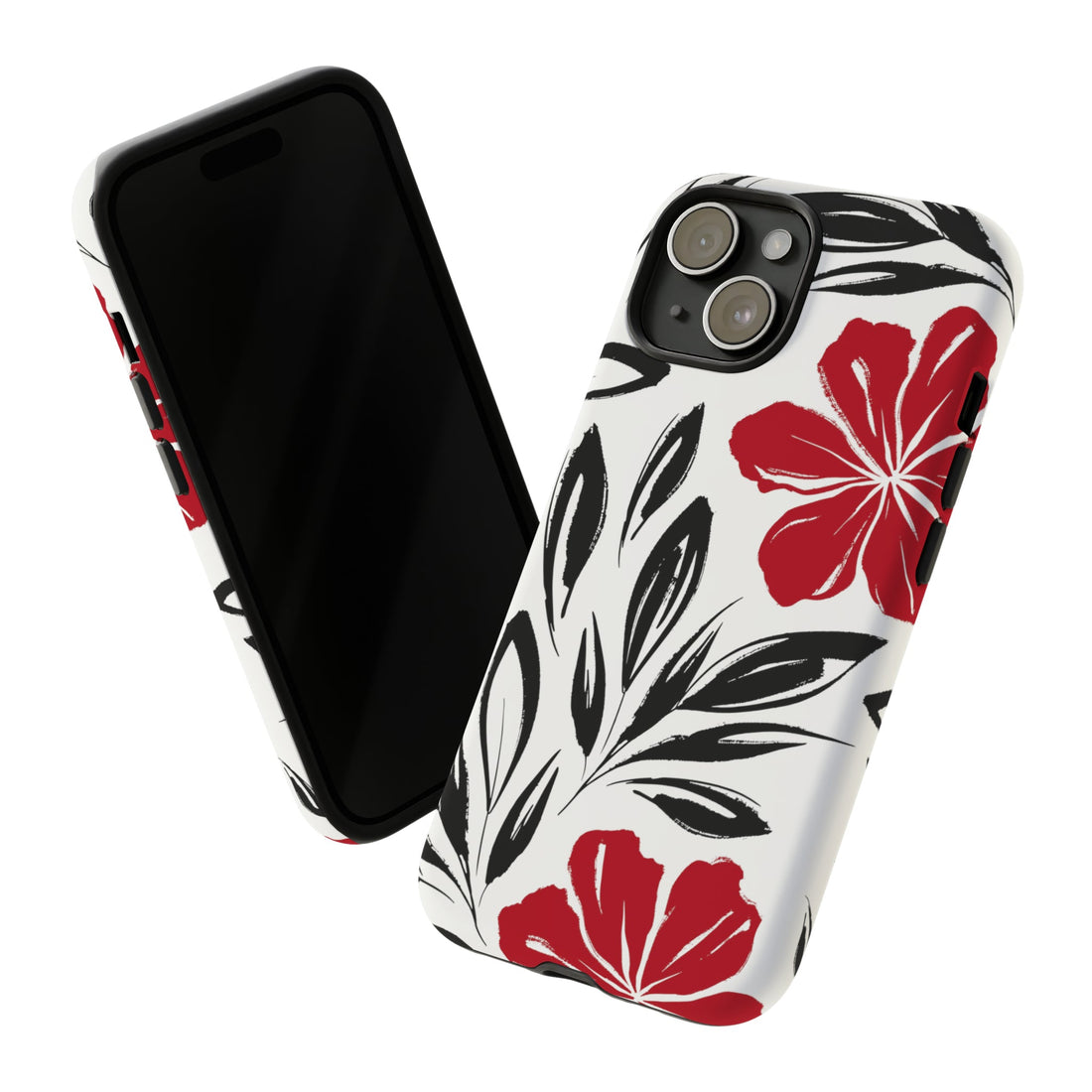 Red Flowers Tough Cases - Phone Case - Positively Sassy - Red Flowers Tough Cases