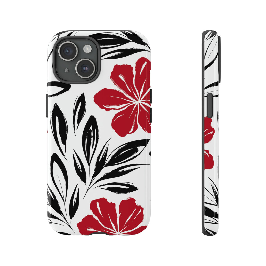 Red Flowers Tough Cases - Phone Case - Positively Sassy - Red Flowers Tough Cases