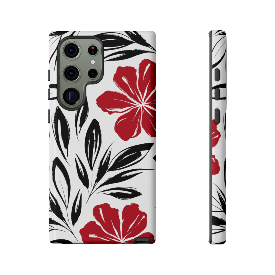 Red Flowers Tough Cases - Phone Case - Positively Sassy - Red Flowers Tough Cases