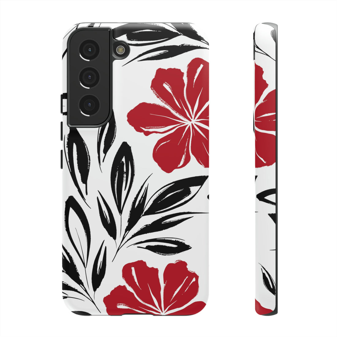 Red Flowers Tough Cases - Phone Case - Positively Sassy - Red Flowers Tough Cases