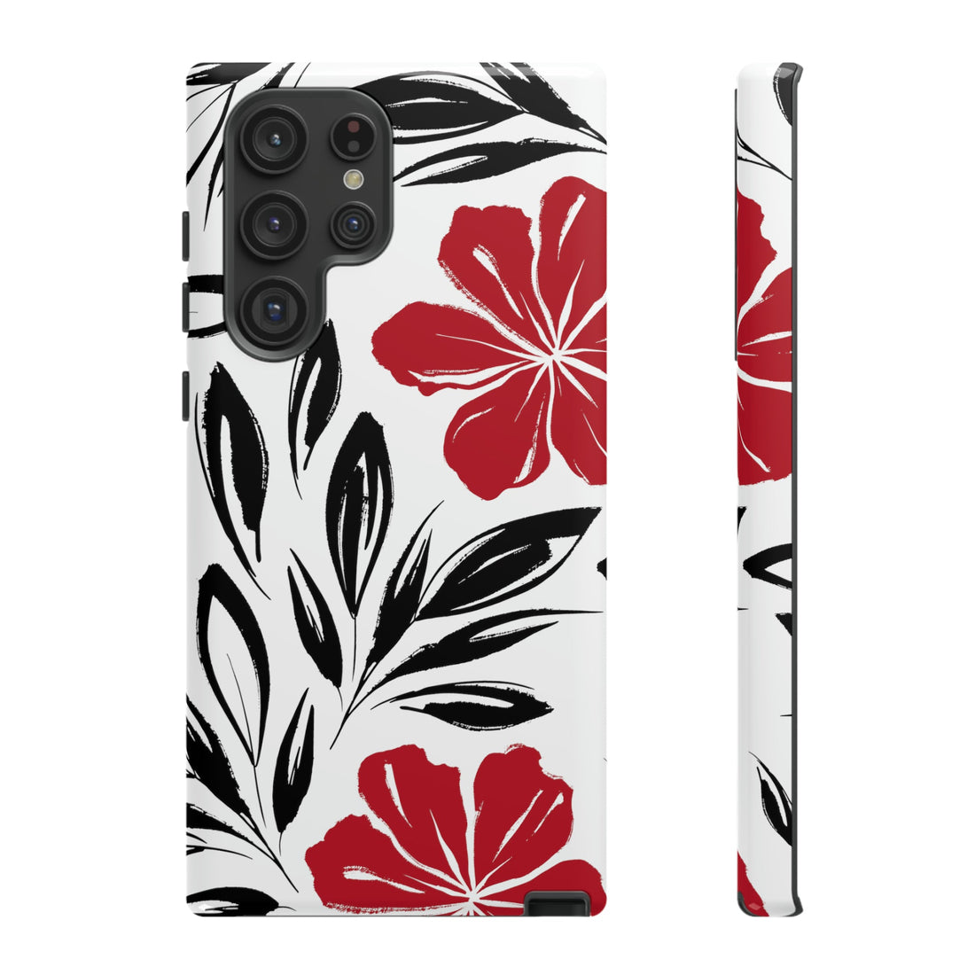 Red Flowers Tough Cases - Phone Case - Positively Sassy - Red Flowers Tough Cases